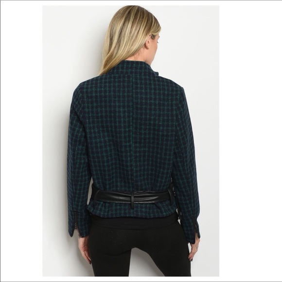 Navy Checkered Jacket - Picture 4 of 4